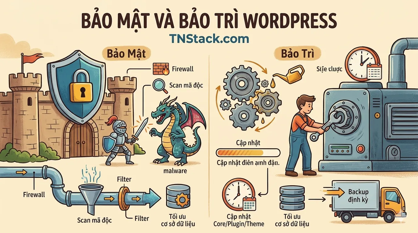 Bảo mật và bảo trì website wordpress