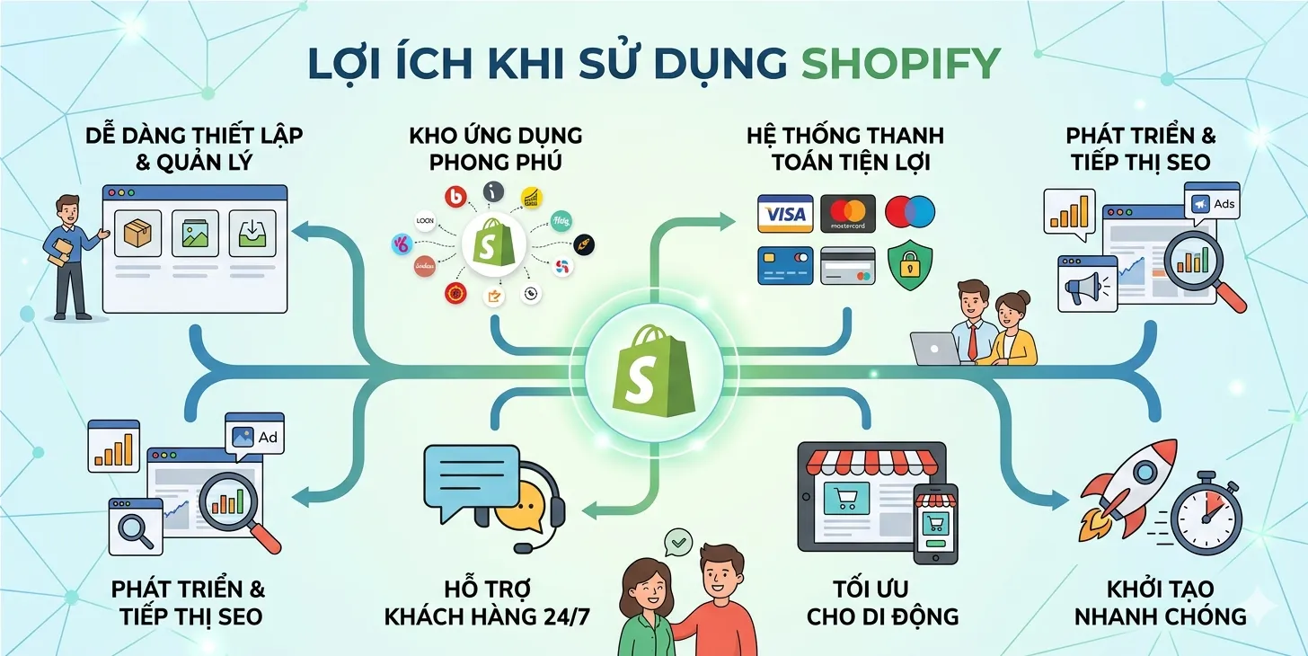 Những Lợi Ích Khi Sử Dụng Shopify