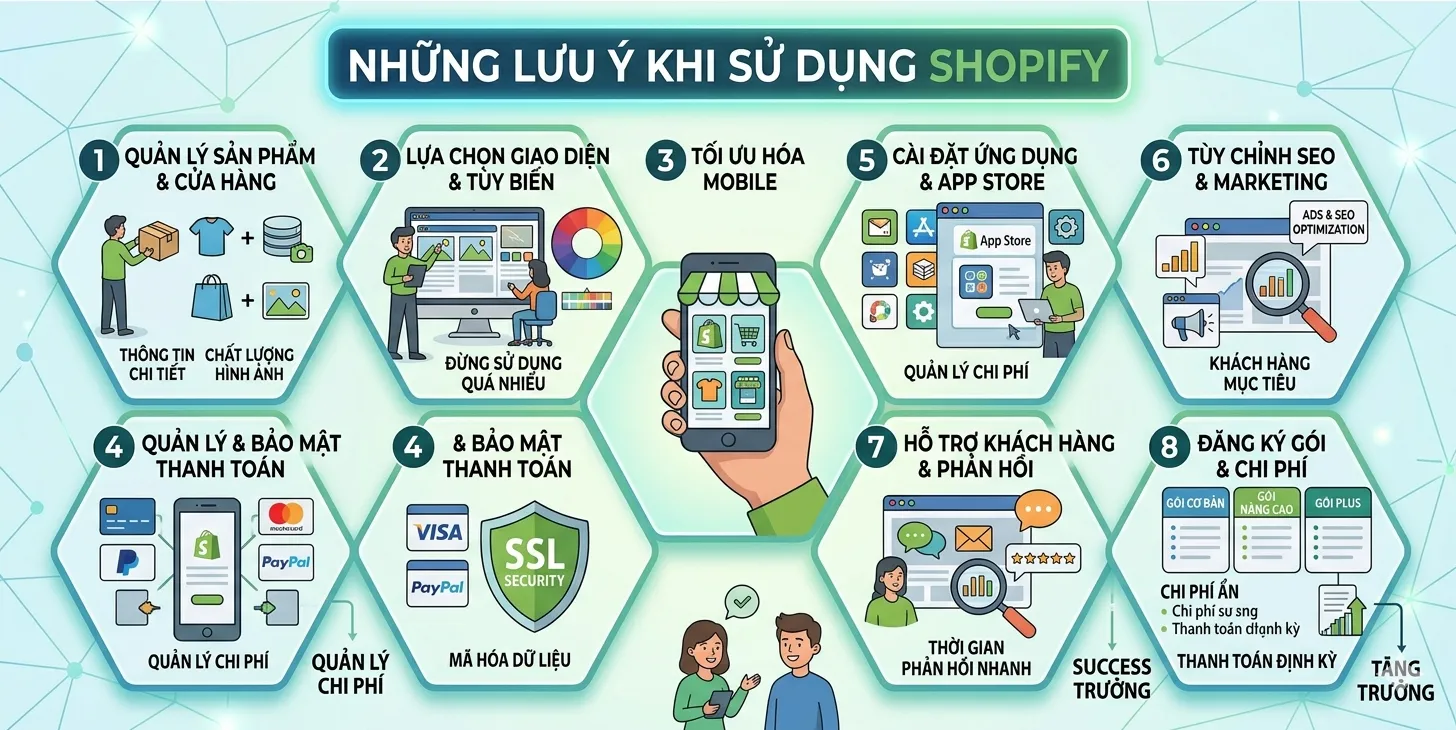 Những Lưu Ý Khi Sử Dụng Shopify
