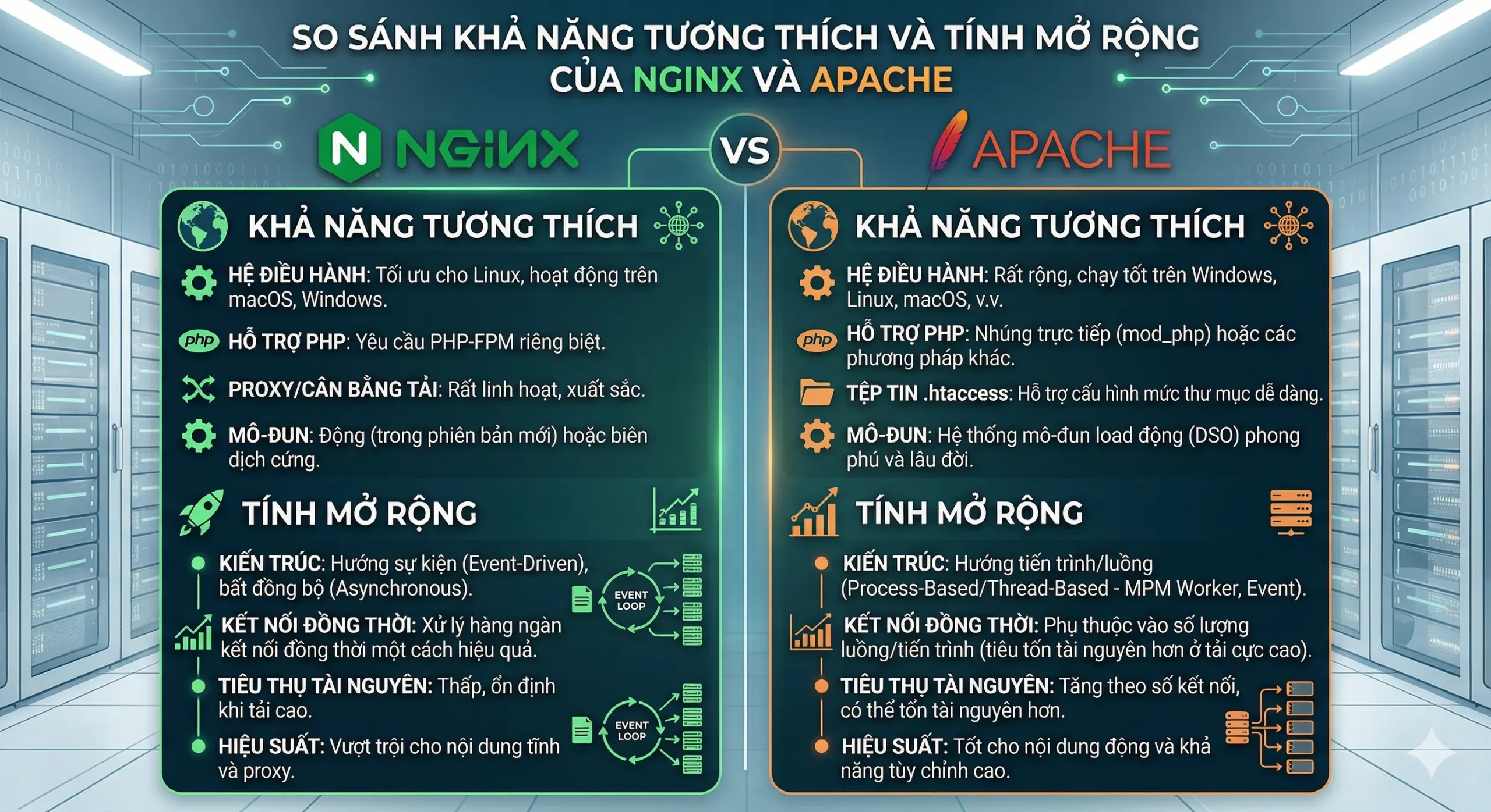 So Sánh tính tương thích và khả năng mở rộng