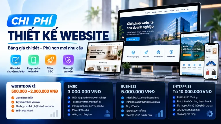 Chi Phí Thiết Kế Website – Cập Nhật Bảng Giá Chi Tiết Mới Nhất 1 Chi Phí Thiết Kế Website